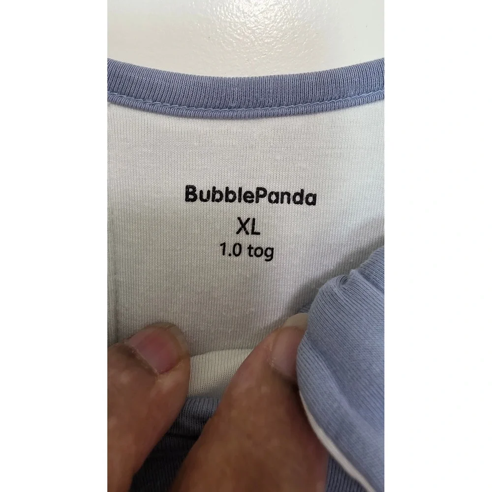 BubblePanda Sleep Sack Unisex XL Blue Bamboo Rayon 1.0 TOG Wearable Blanket